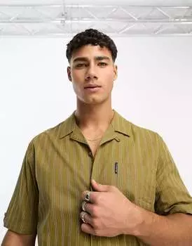 Рубашка в полоску с короткими рукавами Ben Sherman цвета хаки