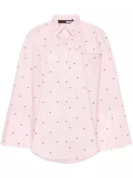 Рубашка в полоску с логотипом ROTATE BIRGER CHRISTENSEN, розовый