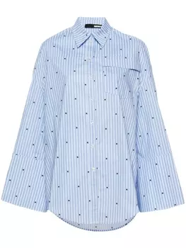 Рубашка в полоску с логотипом ROTATE BIRGER CHRISTENSEN, синий