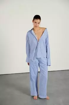 Рубашка в полоску с узором VATKALI, синий