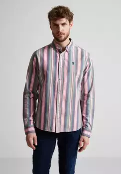 Рубашка в полоску STREET ONE MEN из чистого хлопка, зеленый