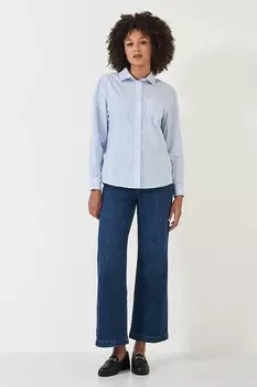 Рубашка в полоску свободного кроя Crew Clothing Crew Clothing Company, синий