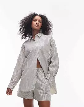 Рубашка в полоску Topshop в мульти - часть комплекта