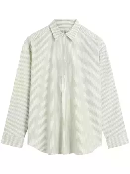 Рубашка в полоску TOTEME, зеленый