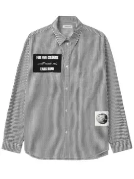 Рубашка в полоску Undercover, черный