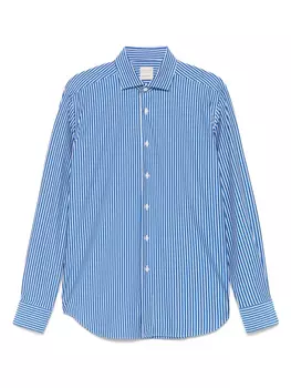 Рубашка в полоску Xacus, синий