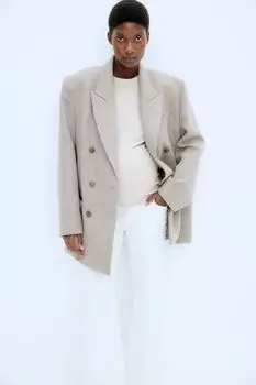 Рубашка в рубчик для мамы H&M, бежевый