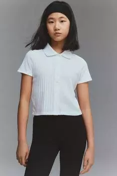 Рубашка в рубчик H&M, белый