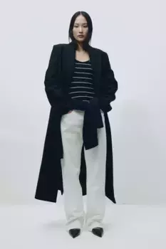 Рубашка в рубчик H&M, черный
