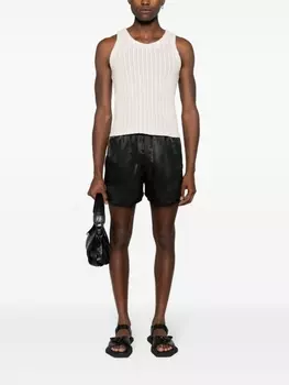 Рубашка в рубчик из натуральной шерсти Ludovic de Saint Sernin, черный