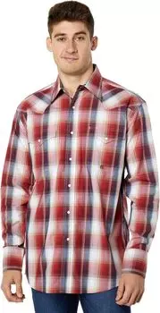 Рубашка в шотландскую клетку Red Apple Roper, красный