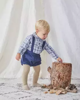 Рубашка в синюю клетку для мальчика, 100% хлопок Dadati