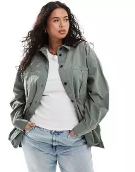 Рубашка в стиле хаки ASOS DESIGN Curve