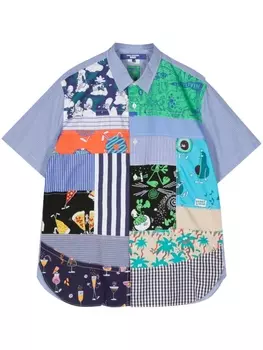 Рубашка в стиле пэчворк X Lousy Livin Junya Watanabe МУЖЧИНА, синий