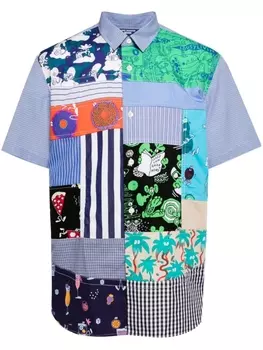 Рубашка в стиле пэчворк X Lousy Livin Junya Watanabe, синяя