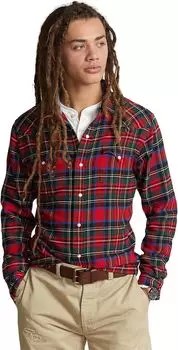 Рубашка в стиле вестерн из клетчатой саржи Polo Ralph Lauren, цвет Red/Black Multi