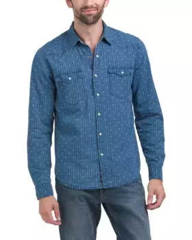 Рубашка в стиле вестерн с длинным рукавом и принтом Lucky Brand, цвет Indigo