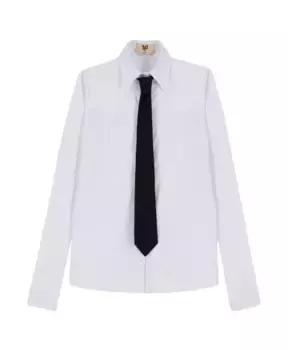 Рубашка в студенческом стиле из белого поплина Aniye By, белый