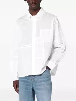 Рубашка в технике пэчворк Brain Dead, белый