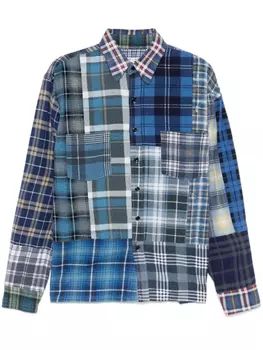 Рубашка в технике пэчворк Needles, синий