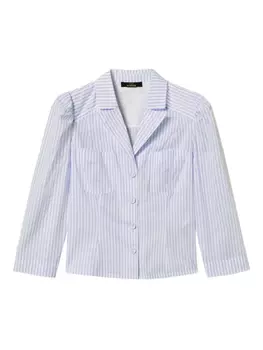 Рубашка в тонкую полоску на пуговицах TWINSET, синий