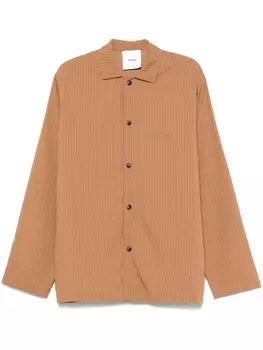 Рубашка в тонкую полоску Nanushka, коричневый