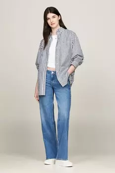 Рубашка в тонкую полоску Tommy Jeans, синий