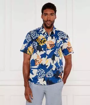 Рубашка в зелёном цвете Loose fit Napapijri, синий