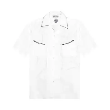 Рубашка Wacko Maria x Wolf's Head Hawaiian Shirt 'White', белый