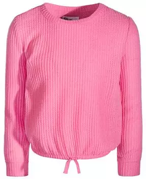 Рубашка вафли с длинными рукавами для маленьких девочек Epic Threads, розовый