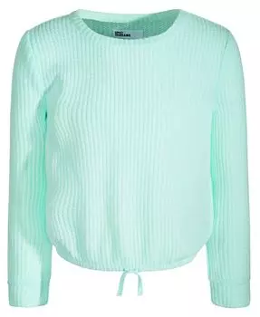 Рубашка вафли с длинными рукавами для маленьких девочек Epic Threads, зеленый