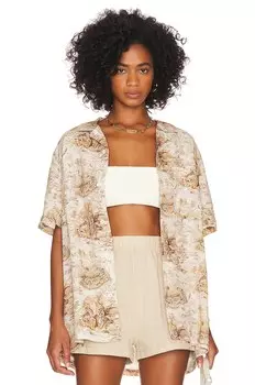 Рубашка WAO The Camp, цвет Taupe Tiger Scene