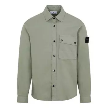 Рубашка wappen patch long sleeve shirt 'green' Stone Island, зеленый