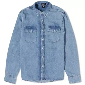 Рубашка Wardrobe.NYC Denim, голубой