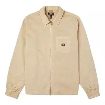 Рубашка washed canvas full zip work shirt 'nomad khaki' Converse, хаки
