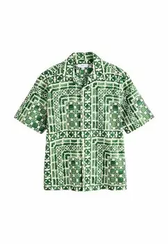 Рубашка WATERCOLOUR PRINTED SHORT SLEEVE Next, зеленый