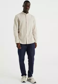 Рубашка WE Fashion, бежевая