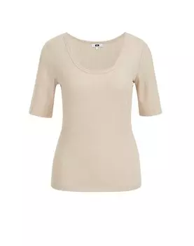 Рубашка WE Fashion, бежевый