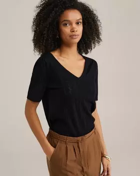 Рубашка WE Fashion, черный