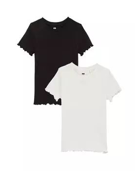 Рубашка WE Fashion, черный/белый