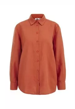 Рубашка WE Fashion, коричневая