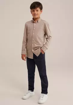 Рубашка WE Fashion, коричневый