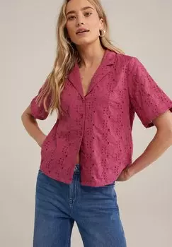 Рубашка WE Fashion, розовая