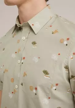 Рубашка WE Fashion, зеленая