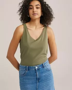 Рубашка WE Fashion, зеленый