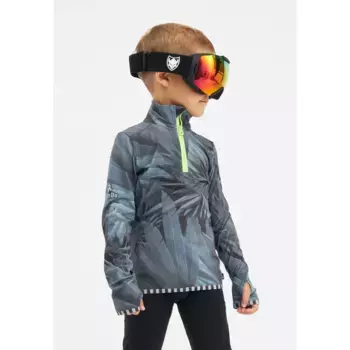 Рубашка WeeDo с длинными рукавами «CROWDO», функциональная влагорегулирующая рубашка для детей, цвет feather print