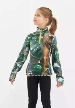 Рубашка WeeDo с длинными рукавами "WOODS Funderwear", функциональная рубашка, регулирующая влажность, для детей, цвет Waldprint