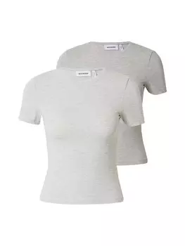 Рубашка WEEKDAY, цвет Light grey/mottled grey