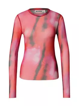 Рубашка WEEKDAY Nico, розовый