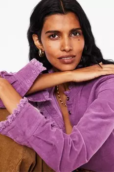 Рубашка вельветовая Фиби Boden, фиолетовый